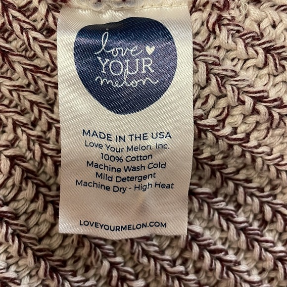 Love your melon Burgundy speckled cuffed beanie - Picture 5 of 6